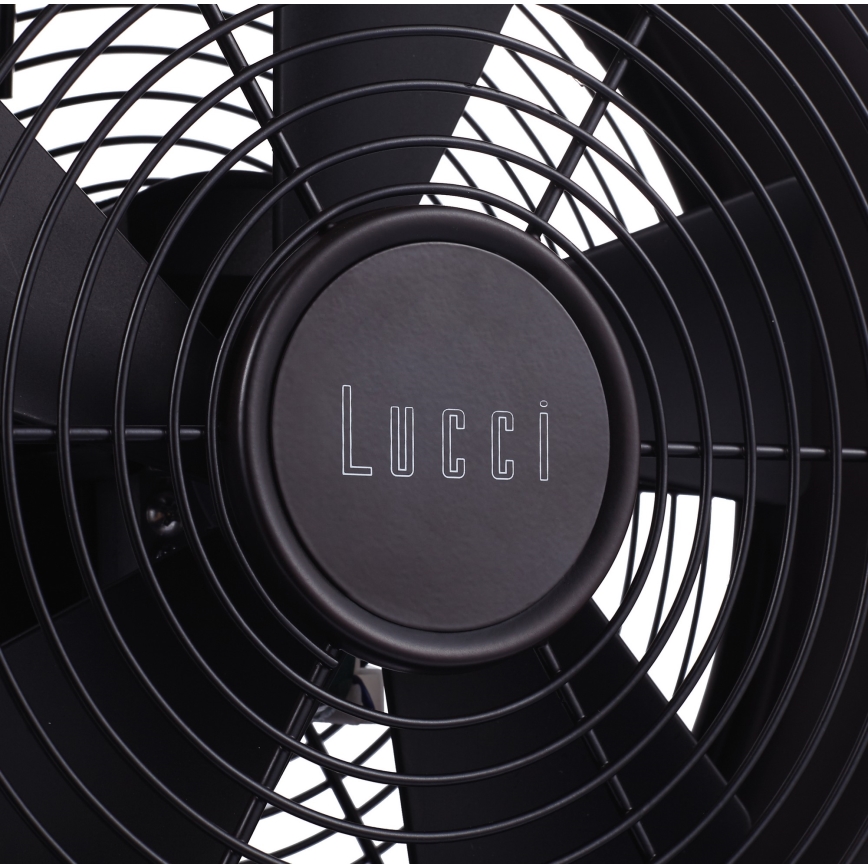 Lucci air 213121 - Namizni ventilator BREEZE, rjav, premer 28 cm
