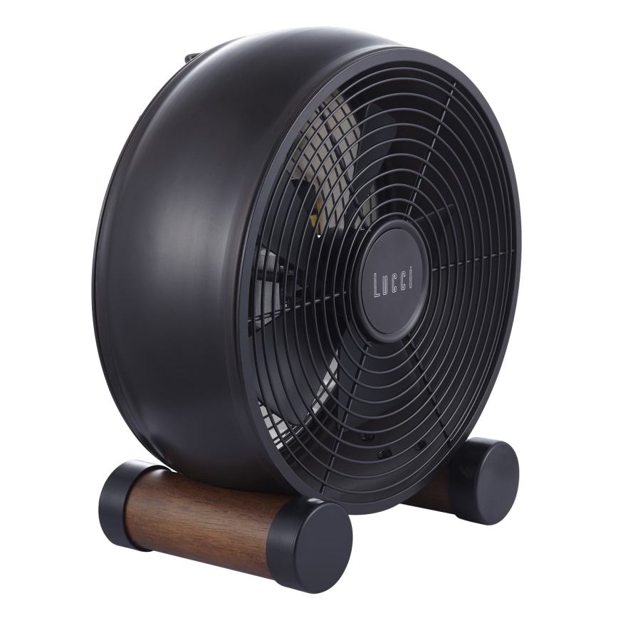 Lucci air 213121 - Namizni ventilator BREEZE, rjav, premer 28 cm