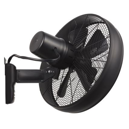 Lucci air 213124 - Stenski ventilator BREEZE 55W/230V črna + Daljinski upravljalnik