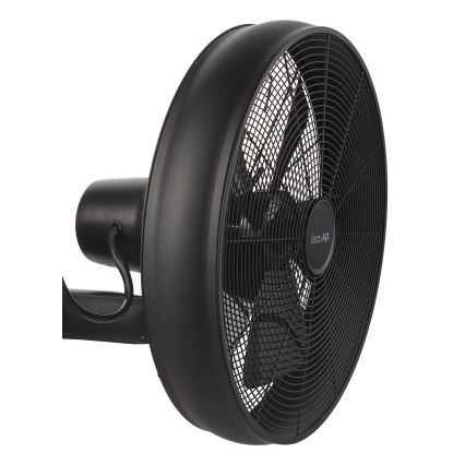 Lucci air 213124 - Stenski ventilator BREEZE 55W/230V črna + Daljinski upravljalnik