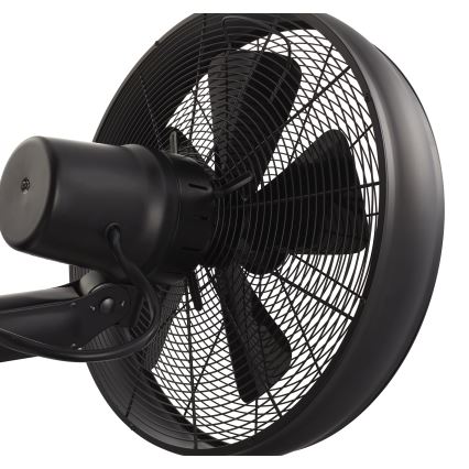 Lucci air 213124 - Stenski ventilator BREEZE 55W/230V črna + Daljinski upravljalnik