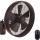 Lucci air 213125 - Stenski ventilator BREEZE 55W/230V črna/rjava + Daljinski upravljalnik