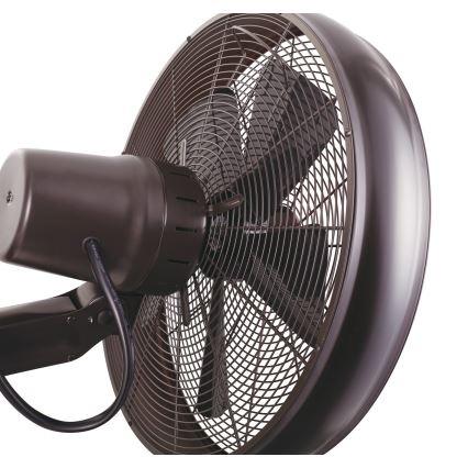 Lucci air 213125 - Stenski ventilator BREEZE 55W/230V črna/rjava + Daljinski upravljalnik