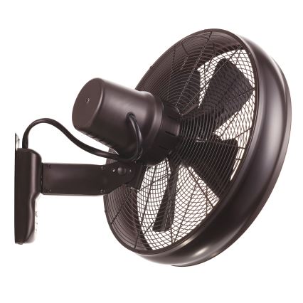 Lucci air 213125 - Stenski ventilator BREEZE 55W/230V črna/rjava + Daljinski upravljalnik