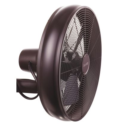Lucci air 213125 - Stenski ventilator BREEZE 55W/230V črna/rjava + Daljinski upravljalnik