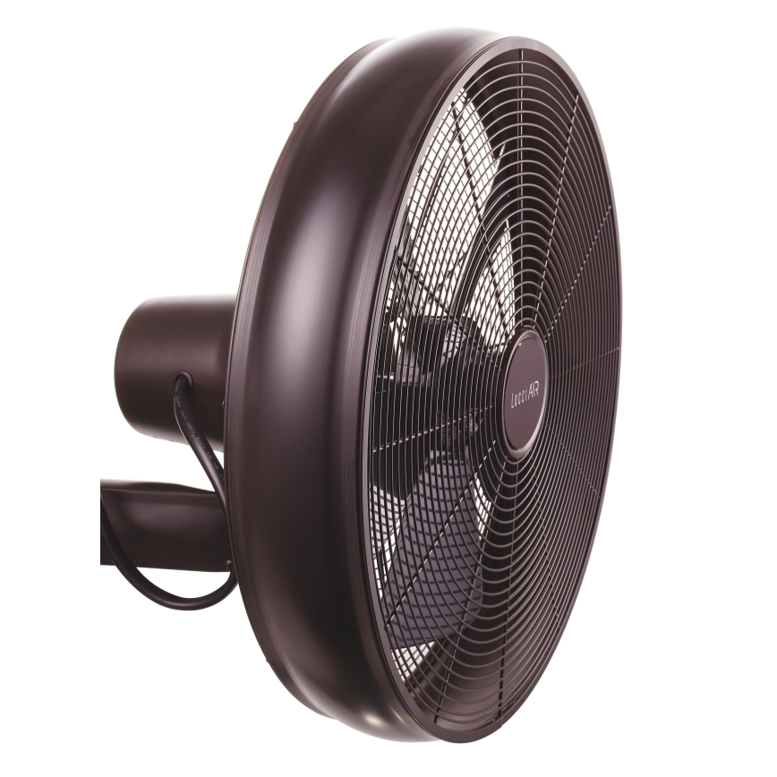 Lucci air 213125 - Stenski ventilator BREEZE 55W/230V črna/rjava + Daljinski upravljalnik