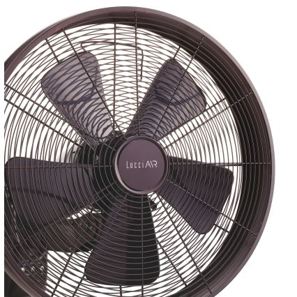 Lucci air 213125 - Stenski ventilator BREEZE 55W/230V črna/rjava + Daljinski upravljalnik