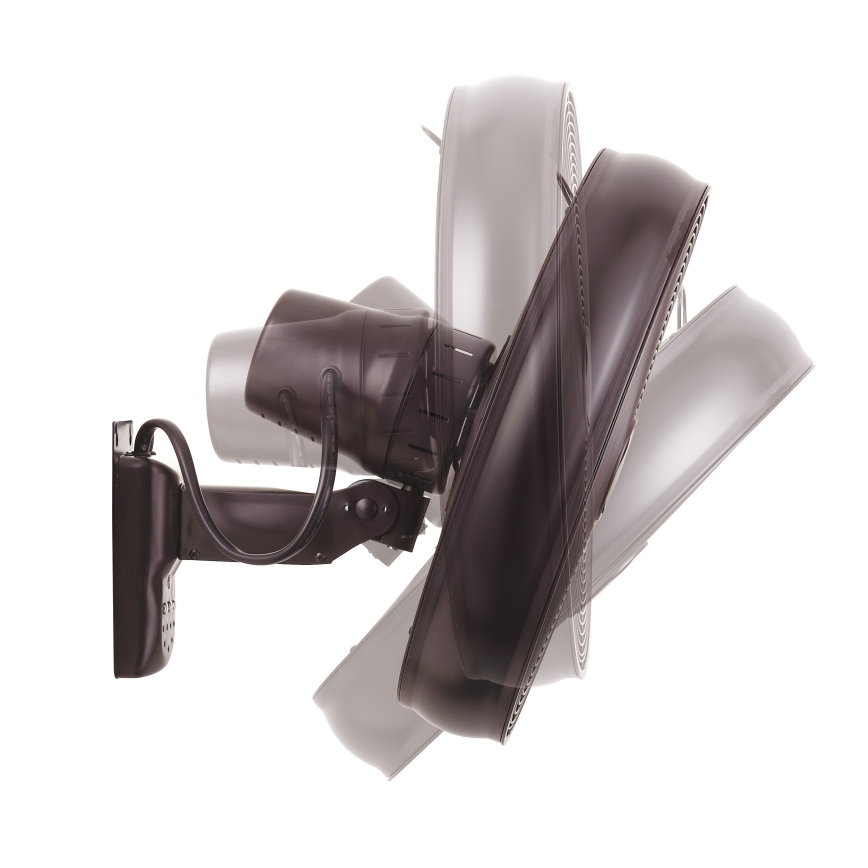 Lucci air 213125 - Stenski ventilator BREEZE 55W/230V črna/rjava + Daljinski upravljalnik