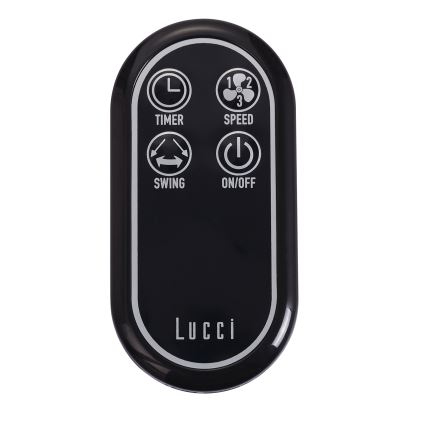 Lucci air 213125 - Stenski ventilator BREEZE 55W/230V črna/rjava + Daljinski upravljalnik