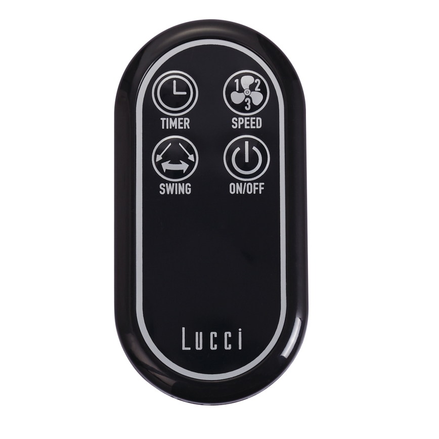 Lucci air 213125 - Stenski ventilator BREEZE 55W/230V črna/rjava + Daljinski upravljalnik