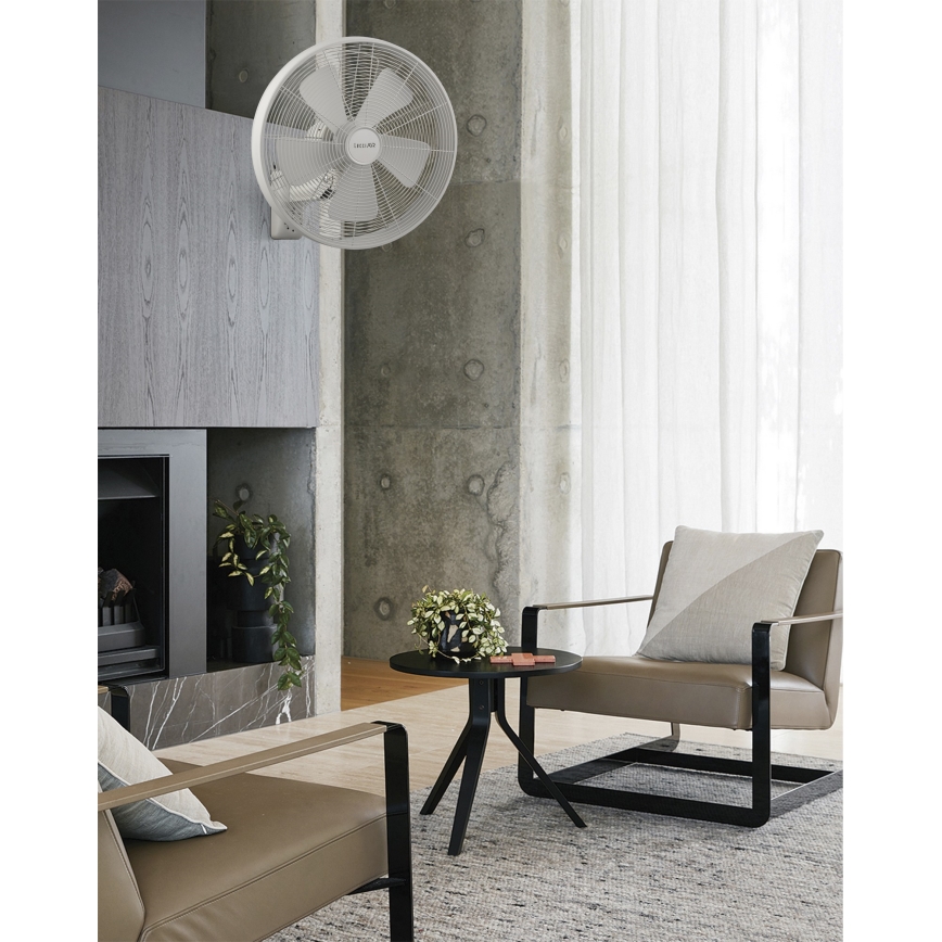 Lucci Air 213128EU - Stenski ventilator BREEZE 55W/230V bela, premera 46 cm + daljinski upravljalnik