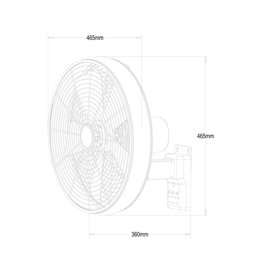 Lucci Air 213128EU - Stenski ventilator BREEZE 55W/230V bela, premera 46 cm + daljinski upravljalnik