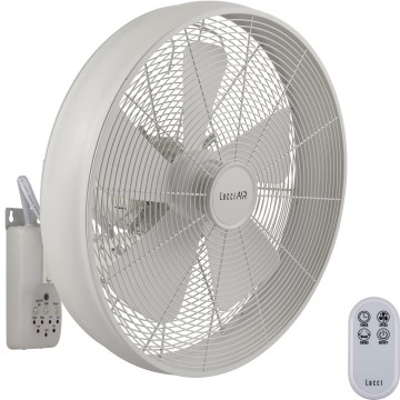 Lucci Air 213128EU - Stenski ventilator BREEZE 55W/230V bela, premera 46 cm + daljinski upravljalnik