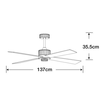 Lucci air 213171 - LED Stropni ventilator NEWPORT les/bela/bež + Daljinski upravljalnik