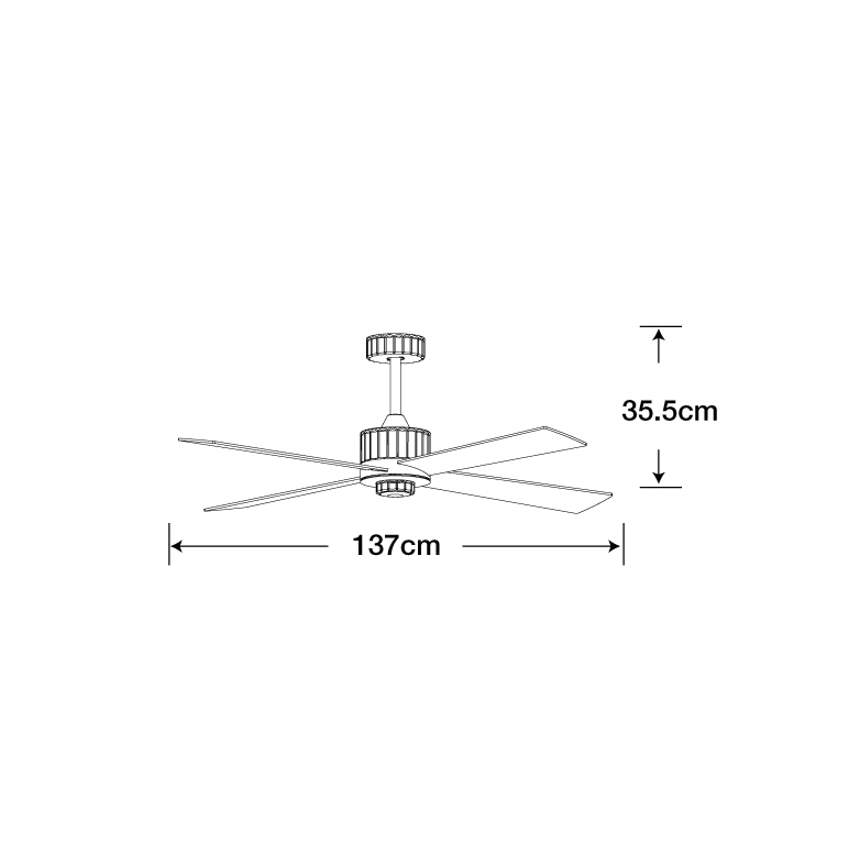 Lucci air 213171 - LED Stropni ventilator NEWPORT les/bela/bež + Daljinski upravljalnik