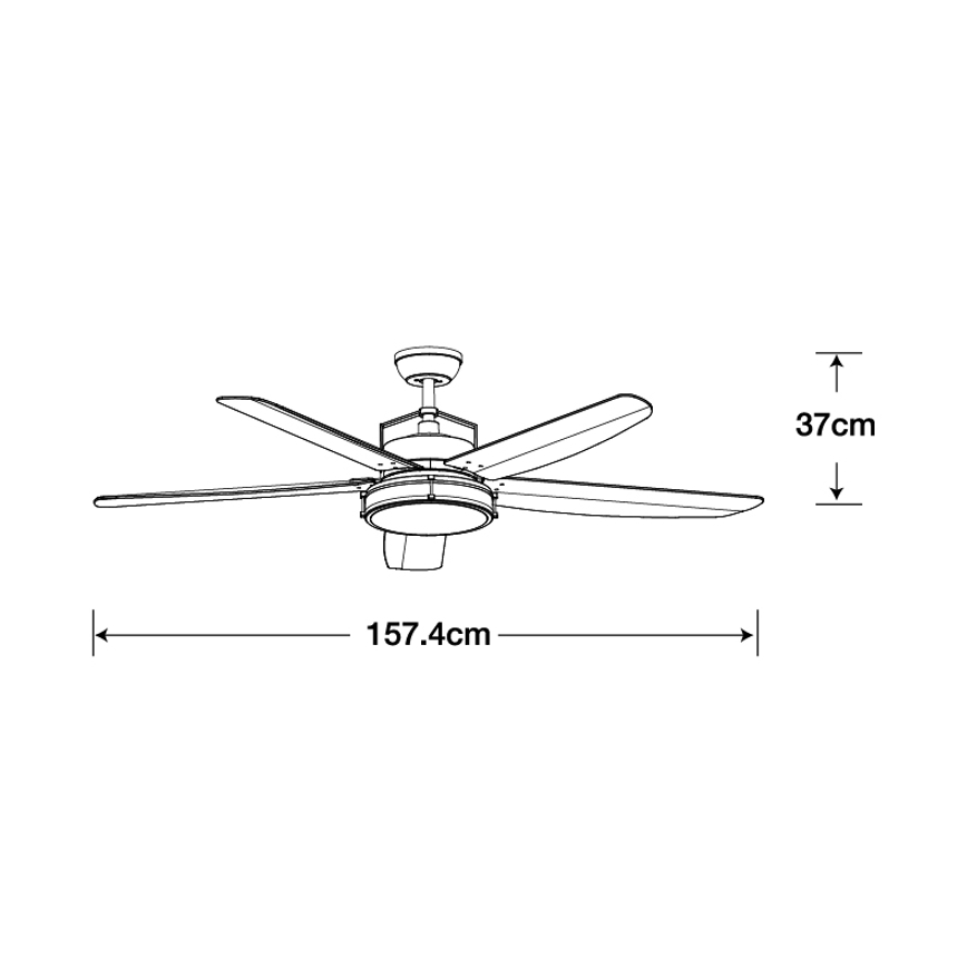Lucci air 213175 - LED Zatemnitveni stropni ventilator LOUISVILLE 1xGX53/18W/230V rjava + Daljinski upravljalnik