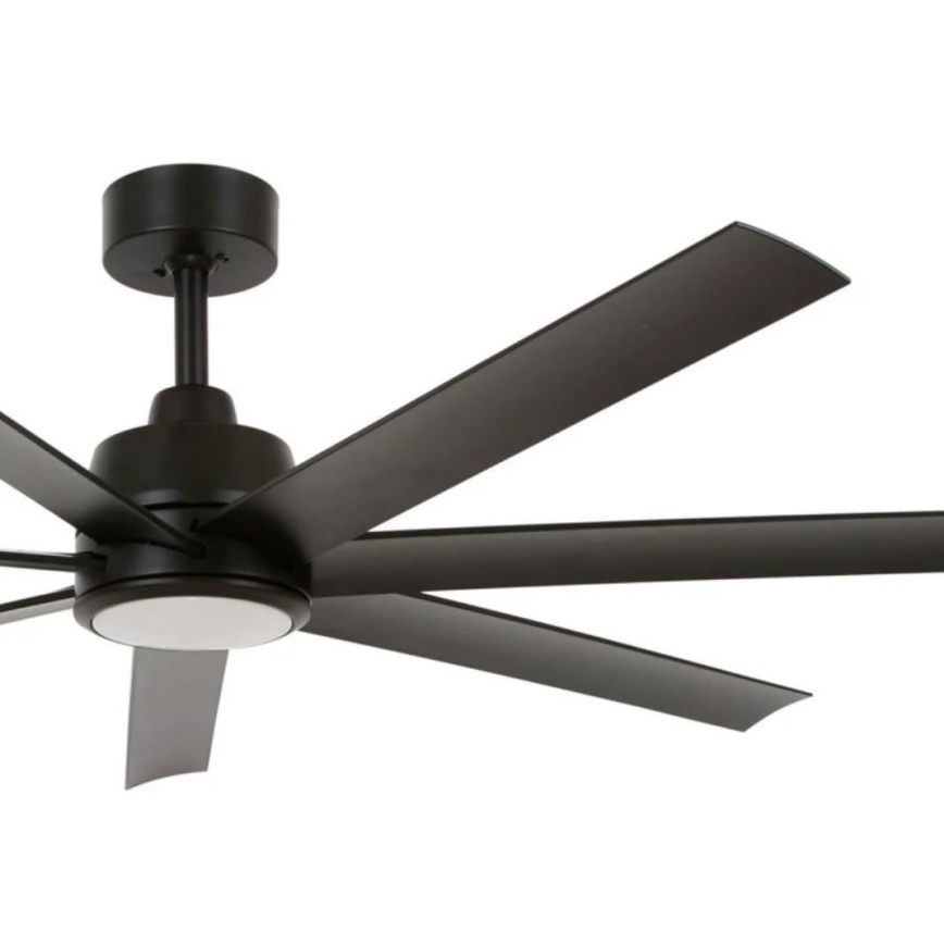 Lucci Air 21318349 - LED Zatemnitveni stropni ventilator ATLANTA 1xGX53/12W/230V pr. 142 cm črna + Daljinski upravljalnik