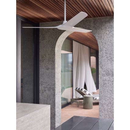 Lucci Air 21321549 - Stropni ventilator ABYSS pr. 142 cm IP66 bela + Daljinski upravljalnik