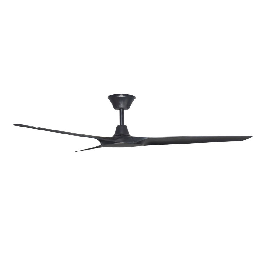 Lucci Air 21321649 - Stropni ventilator ABYSS pr. 142 cm IP66 črna + Daljinski upravljalnik