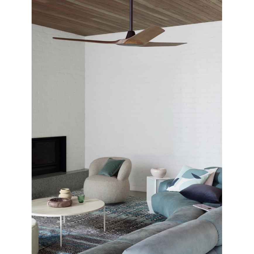 Lucci Air 21321749 - Stropni ventilator ABYSS pr. 142 cm IP66 rjava + Daljinski upravljalnik