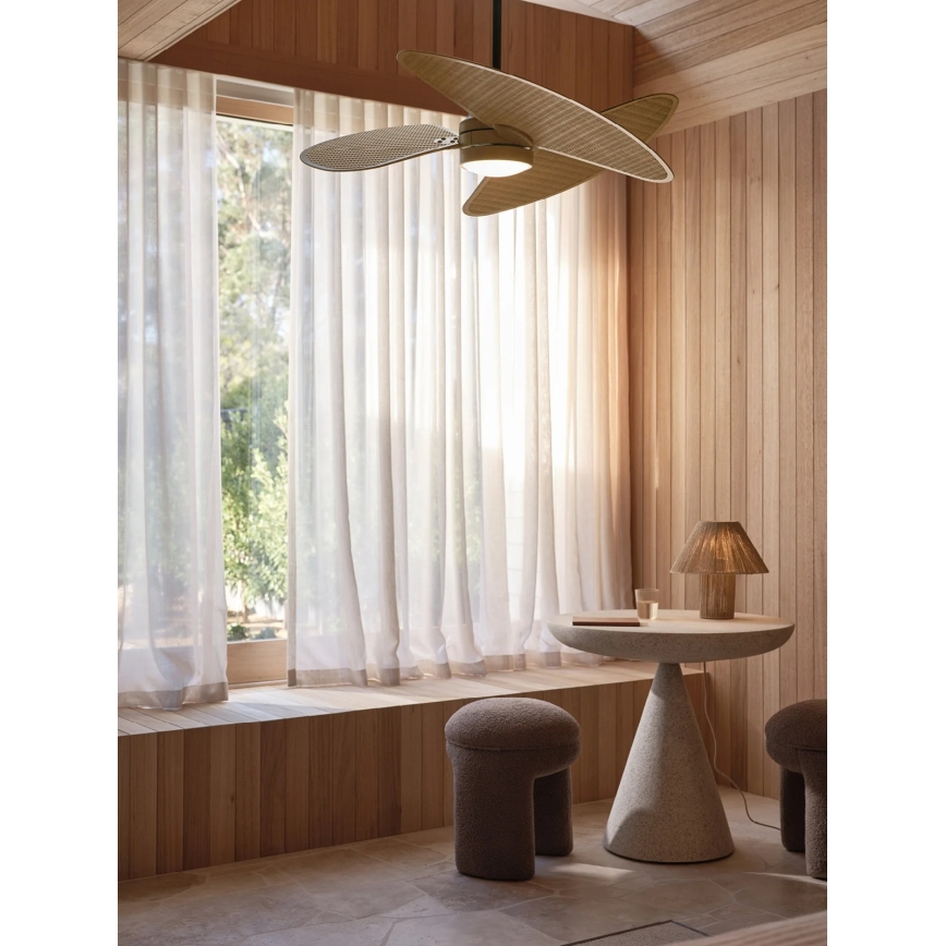 Lucci Air 21325549 - LED zatemljiv stropni ventilator SABLE 1xGX53/12W/230V 3000/4000/5000K premer 91,5 cm rjava + daljinski upravljalnik