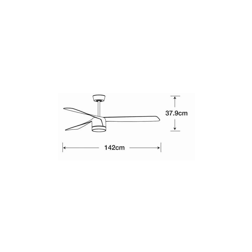 Lucci air 213281 - Stropni ventilator PEREGRINE 1xGX53/12W/230V črna + Daljinski upravljalnik