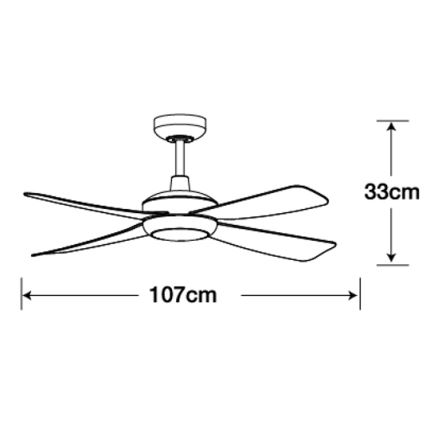 Lucci air 213303 - LED Zatemnitveni stropni ventilator SLIPSTREAM 1xGX53/12W/230V črna + Daljinski upravljalnik