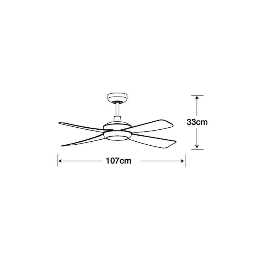 Lucci air 213303 - LED Zatemnitveni stropni ventilator SLIPSTREAM 1xGX53/12W/230V črna + Daljinski upravljalnik