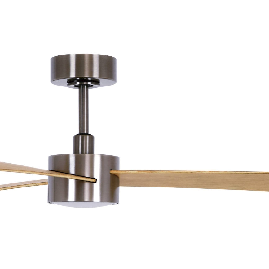 Lucci air 21610449 - LED Zatemnitveni stropni ventilator CLIMATE 1xGX53/12W/230V rjava/sijajni krom + Daljinski upravljalnik