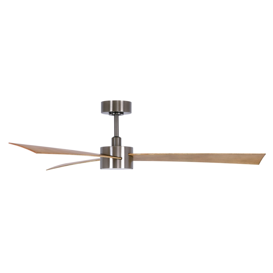 Lucci air 21610449 - LED Zatemnitveni stropni ventilator CLIMATE 1xGX53/12W/230V rjava/sijajni krom + Daljinski upravljalnik