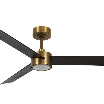 Lucci air 21610549- LED Zatemnitveni stropni ventilator CLIMATE 1xGX53/12W/230V wenge/zlata + Daljinski upravljalnik