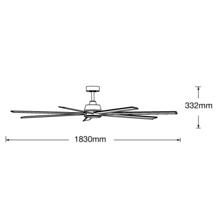 Lucci air 21610849 - Zatemnitveni stropni ventilator ATLANTA 1xGX53/12W/230V bela + Daljinski upravljalnik