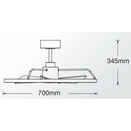 Lucci Air 21612286 - LED Zatemnitveni stropni ventilator CESSNA LED/36W/230V 3000/4000/5000K bela + Daljinski upravljalnik