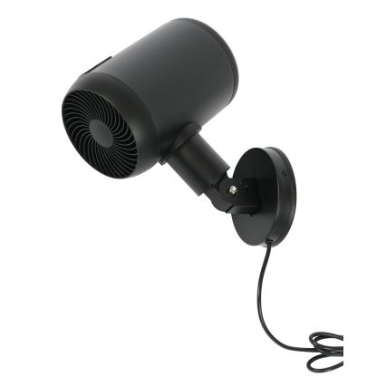 Lucci Air 21612649 - Stenski ventilator JET 32W/230V črna + Daljinski upravljalnik