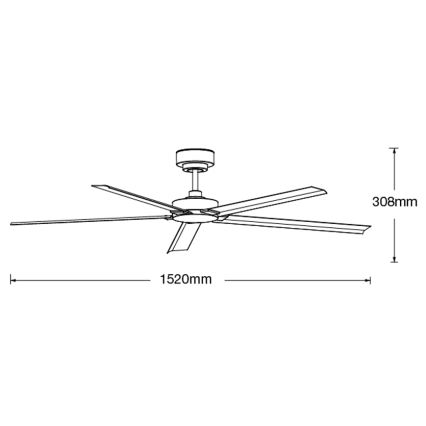 Lucci air 21616049 - Stropni ventilator MONZA IP55 bela + Daljinski upravljalnik