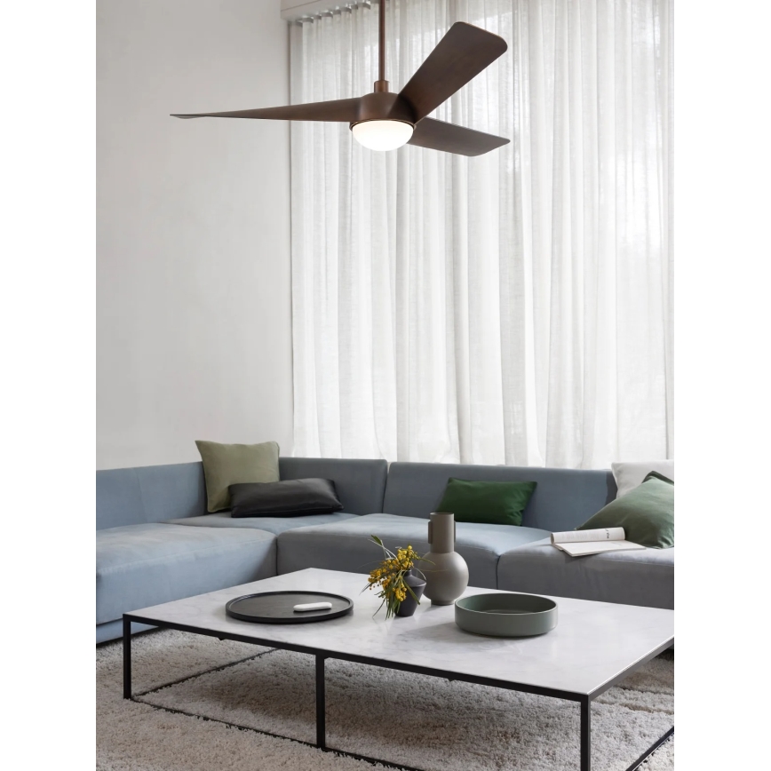 Lucci Air 21617249 - LED zatemljiv stropni ventilator OSPREY 1xGX53/12W/230V, premer 132 cm, bronasta + daljinski upravljalnik