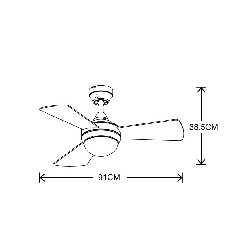 Lucci Air 512311 - Stropni ventilator AIRLIE HUGGER 2xE27/15W/230V les/rjava + Daljinski upravljalnik