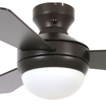 Lucci Air 512311 - Stropni ventilator AIRLIE HUGGER 2xE27/15W/230V les/rjava, premer 91 cm + daljinski upravljalnik