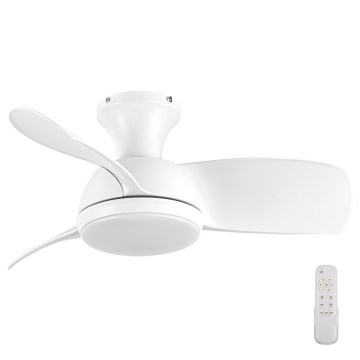 Lucci air 513071 - LED Zatemnitveni stropni ventilator SYROS LED/18W/230V 3000/4000/6000K bela + Daljinski upravljalnik