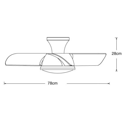 Lucci air 513071 - LED Zatemnitveni stropni ventilator SYROS LED/18W/230V 3000/4000/6000K bela + Daljinski upravljalnik
