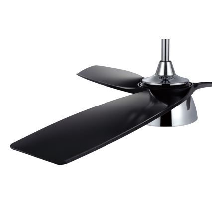 Lucci air 513072 - LED zatemljiv stropni ventilator BRONX LED/18W/230V 3000/4000/6000K črna/sijajni krom premer 132 cm + daljinski upravljalnik