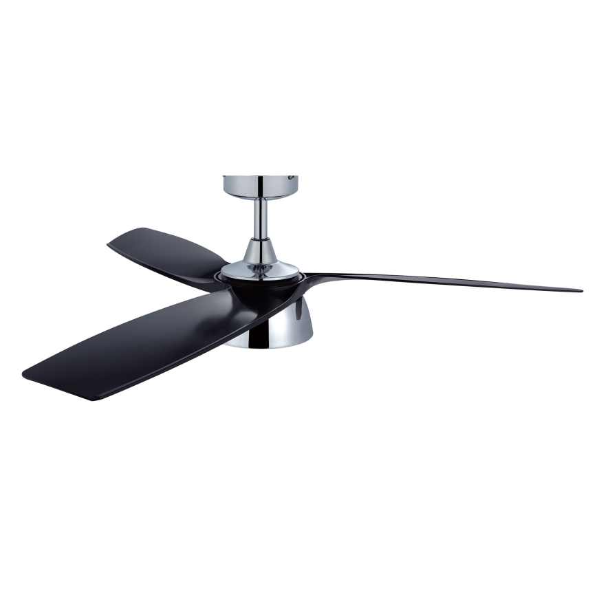 Lucci air 513072 - LED zatemljiv stropni ventilator BRONX LED/18W/230V 3000/4000/6000K črna/sijajni krom premer 132 cm + daljinski upravljalnik
