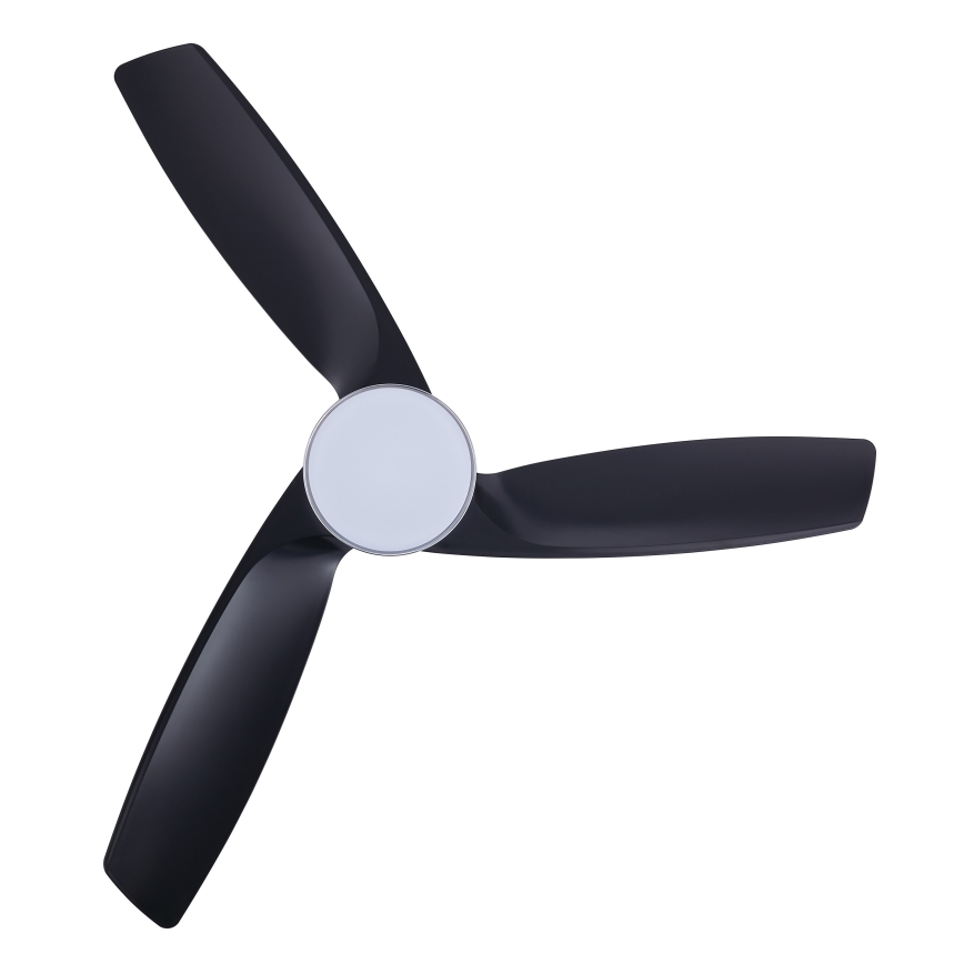 Lucci air 513072 - LED Zatemnitveni stropni ventilator BRONX LED/18W/230V 3000/4000/6000K črna/sijajni krom + Daljinski upravljalnik