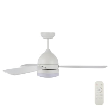 Lucci air 513075 - LED Stropni ventilator VECTOR LED/25W/230V 3000/4200/6500K bela + Daljinski upravljalnik