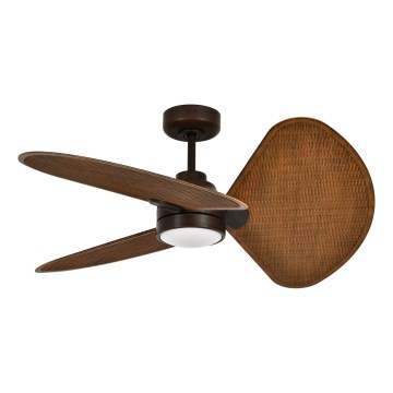 Lucci Air 51325649 - LED zatemljiv stropni ventilator SABLE 1xGX53/12W/230V 3000/4000/5000K premer 91,5 cm rjave barve + daljinski upravljalnik
