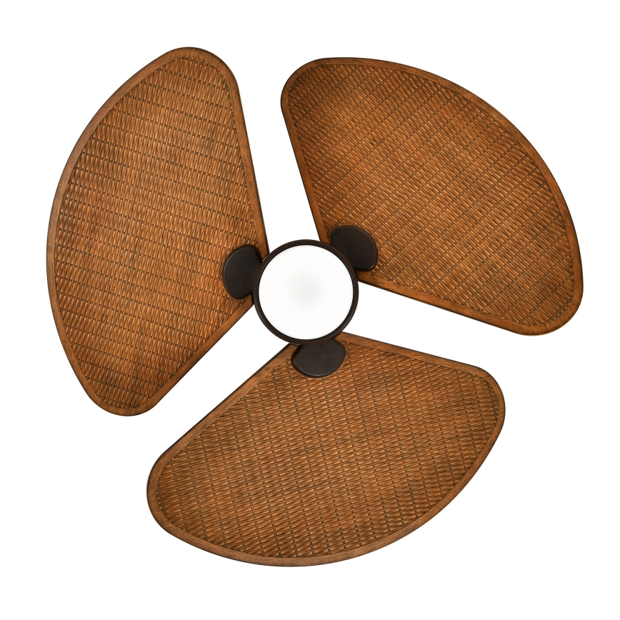 Lucci Air 51325649 - LED zatemljiv stropni ventilator SABLE 1xGX53/12W/230V 3000/4000/5000K premer 91,5 cm rjave barve + daljinski upravljalnik