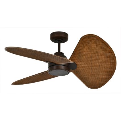 Lucci Air 51325649 - LED zatemljiv stropni ventilator SABLE 1xGX53/12W/230V 3000/4000/5000K premer 91,5 cm rjave barve + daljinski upravljalnik