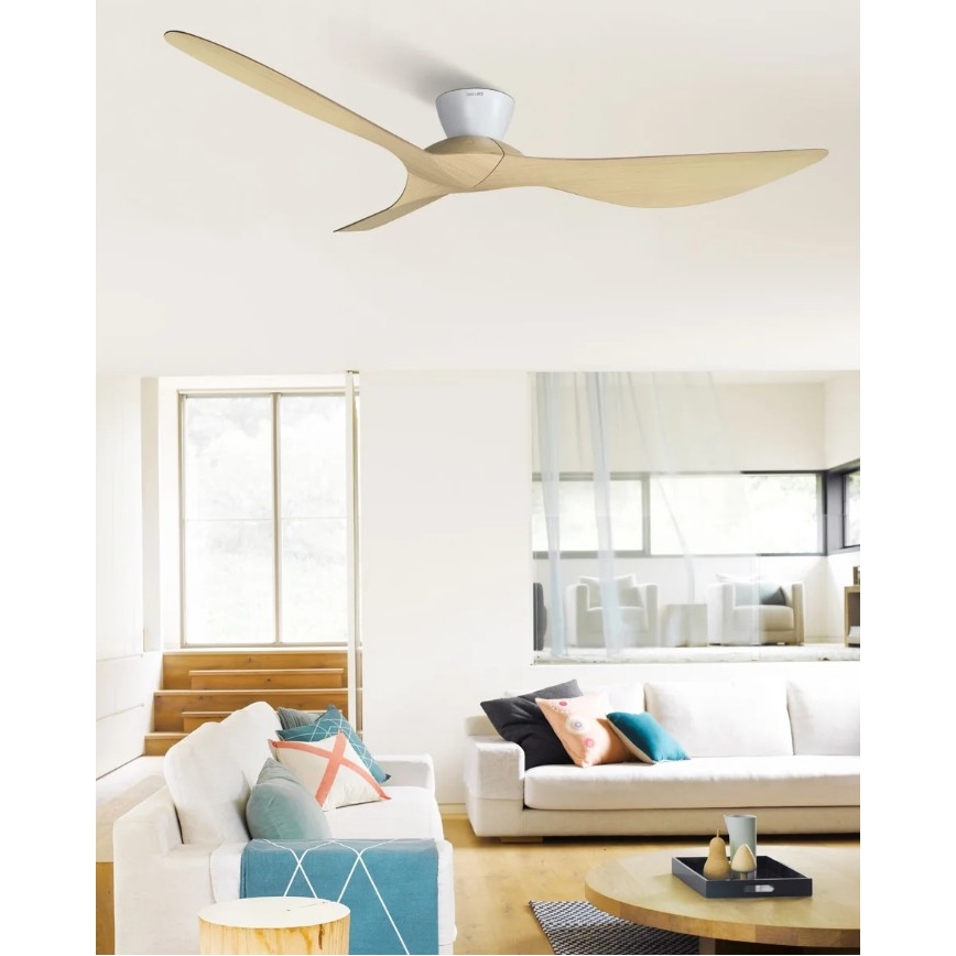 Lucci Air 514031 - Stropni ventilator KOTARA pr. 137 cm bežna/bela + daljinski upravljalnik