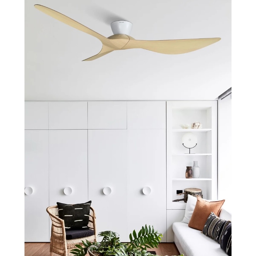 Lucci Air 514031 - Stropni ventilator KOTARA pr. 137 cm bežna/bela + daljinski upravljalnik