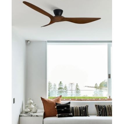Lucci Air 514032 - Stropni ventilator KOTARA premer 137 cm rjav/črn + daljinski upravljalnik